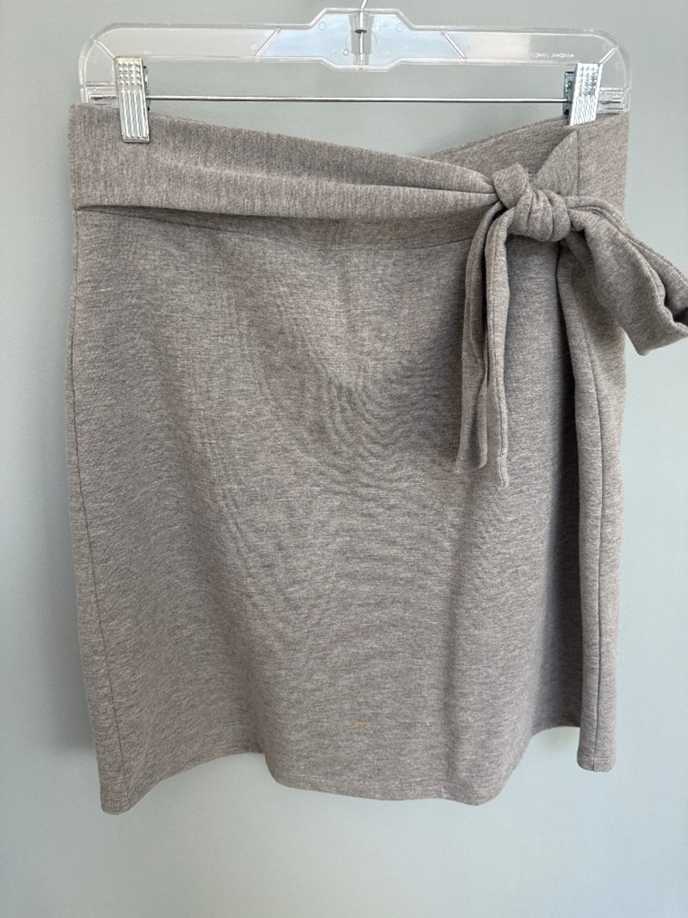 Loft cotton blend grey skirt size Large with front tie